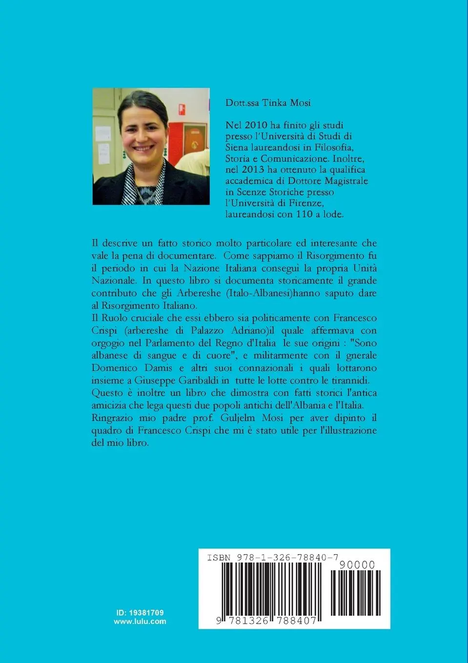 Rückseite: 9781326788407 | Il Contributo Degli Arbereshe Italo-Albanesi Al Risorgimento Italiano.