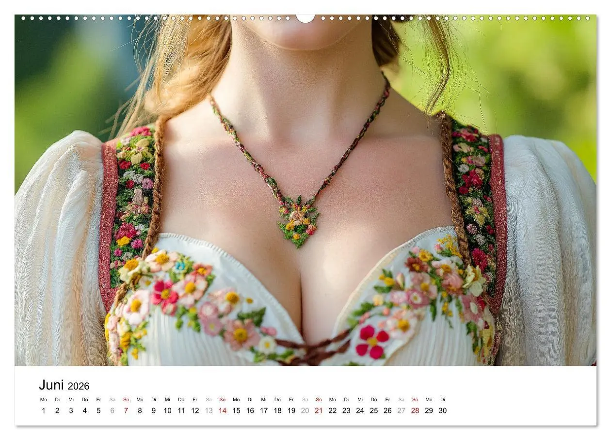 Bild: 9783457338407 | Dirndl Dekollete Kalender - Traditionelle Tracht und bayerische...
