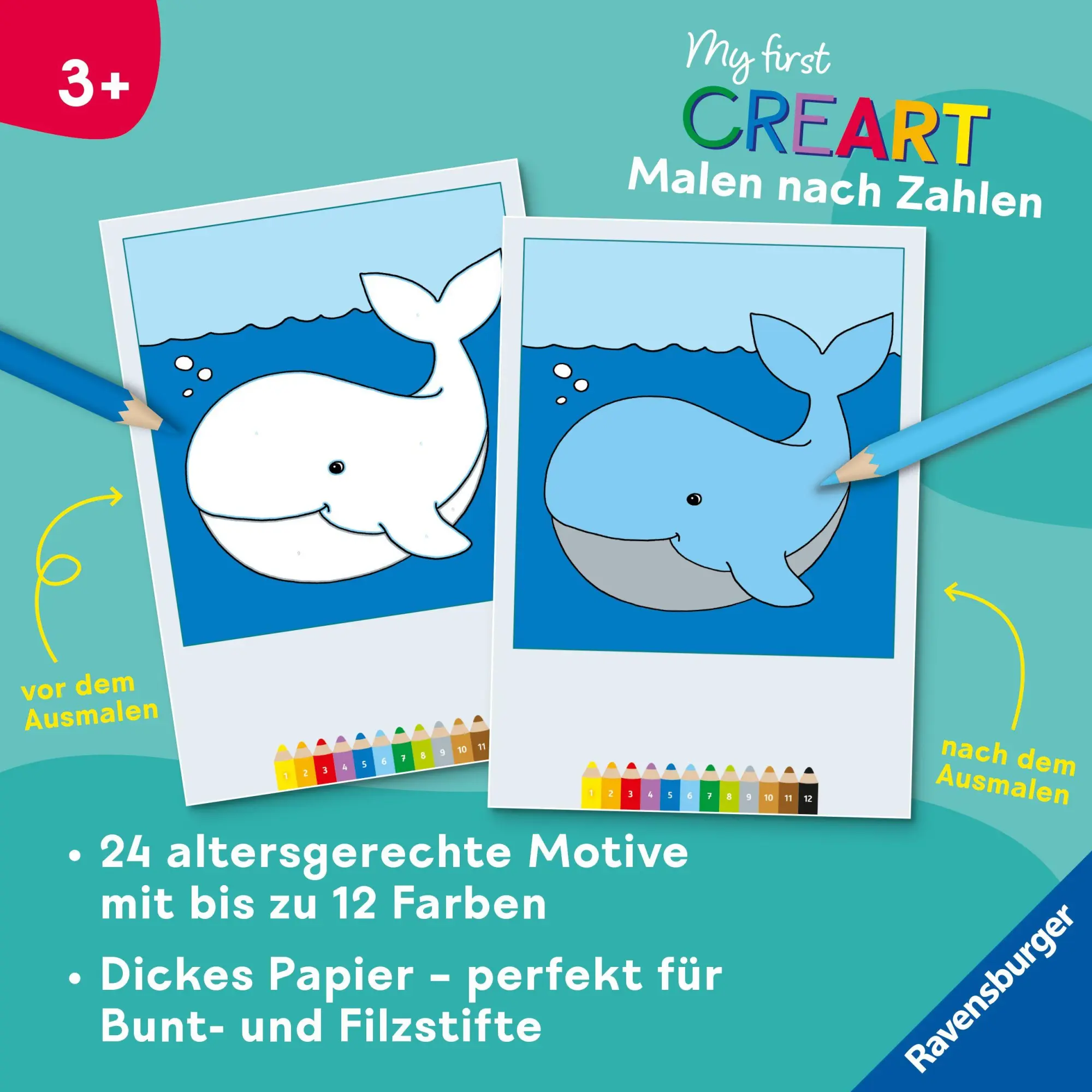 Bild: 9783473488407 | My first CreArt Malen nach Zahlen ab 3 - Tiere | Katrin Merle | Buch