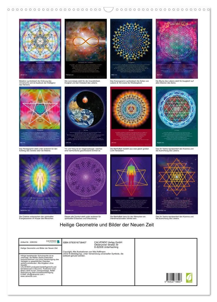 Bild: 9783516738407 | Heilige Geometrie und Bilder der Neuen Zeit (Wandkalender 2026 DIN...