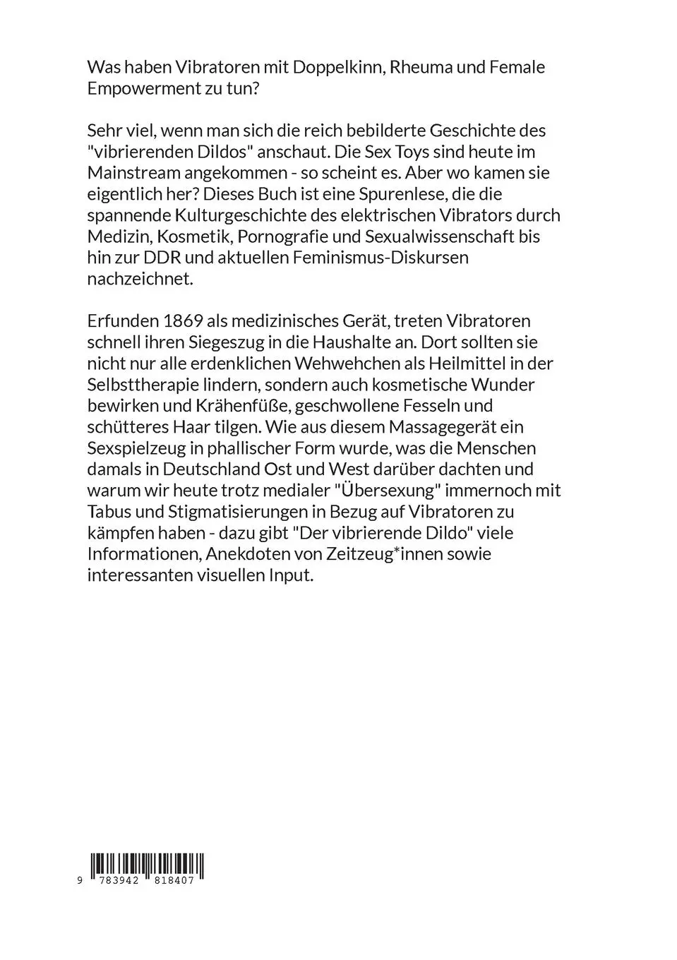 Rückseite: 9783942818407 | Der vibrierende Dildo | Nadine Beck | Taschenbuch | 556 S. | Deutsch