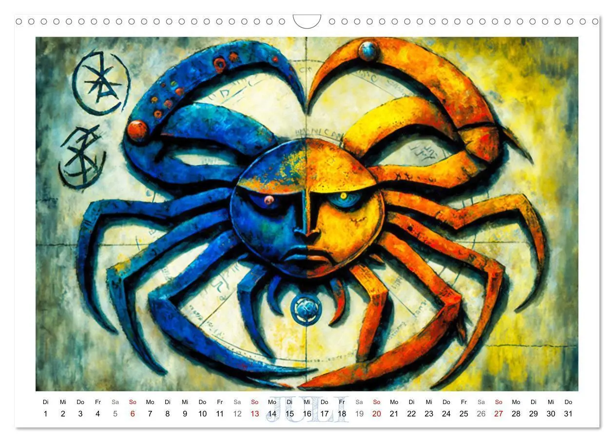Bild: 9783383908507 | Die zwölf Tierkreiszeichen (Wandkalender 2025 DIN A3 quer),...