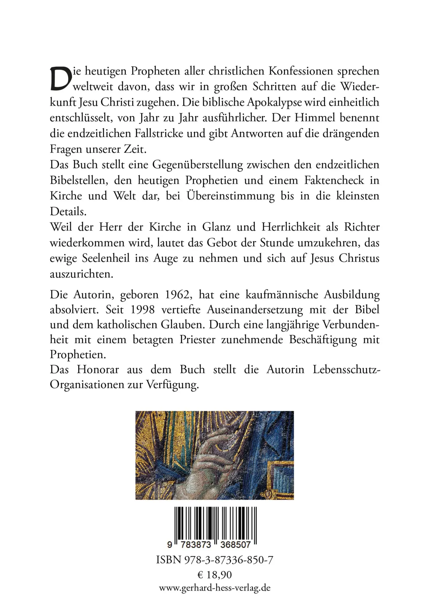 Rückseite: 9783873368507 | Die Wiederkunft Jesu Christi steht bevor | Melanie Weiss | Taschenbuch