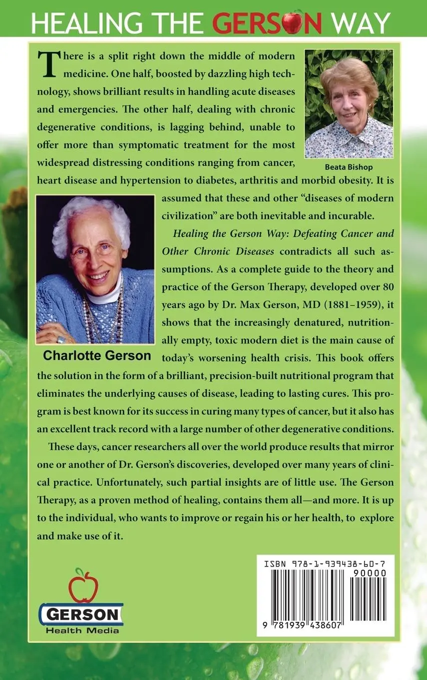 Rückseite: 9781939438607 | Healing The Gerson Way | Charlotte Gerson | Buch | Englisch | 2018