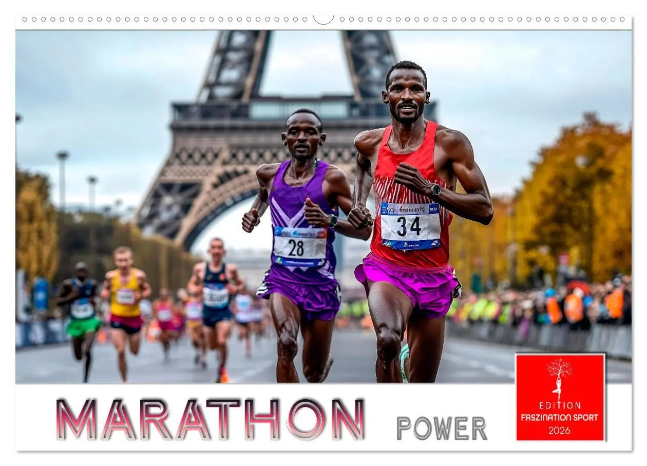 Cover: 9783457318607 | Marathon Power (Wandkalender 2026 DIN A2 quer), CALVENDO...