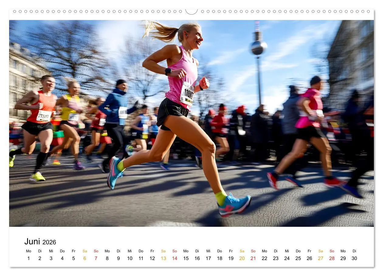 Bild: 9783457318607 | Marathon Power (Wandkalender 2026 DIN A2 quer), CALVENDO...