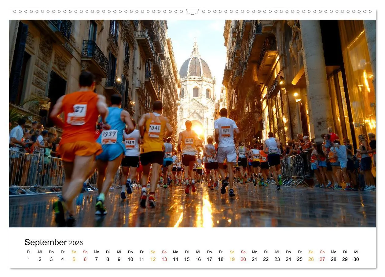 Bild: 9783457318607 | Marathon Power (Wandkalender 2026 DIN A2 quer), CALVENDO...