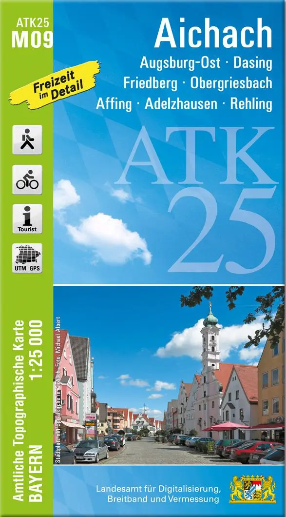 Cover: 9783899338607 | Aichach 1 : 25 000 | Digitalisierung | (Land-)Karte | Deutsch | 2021