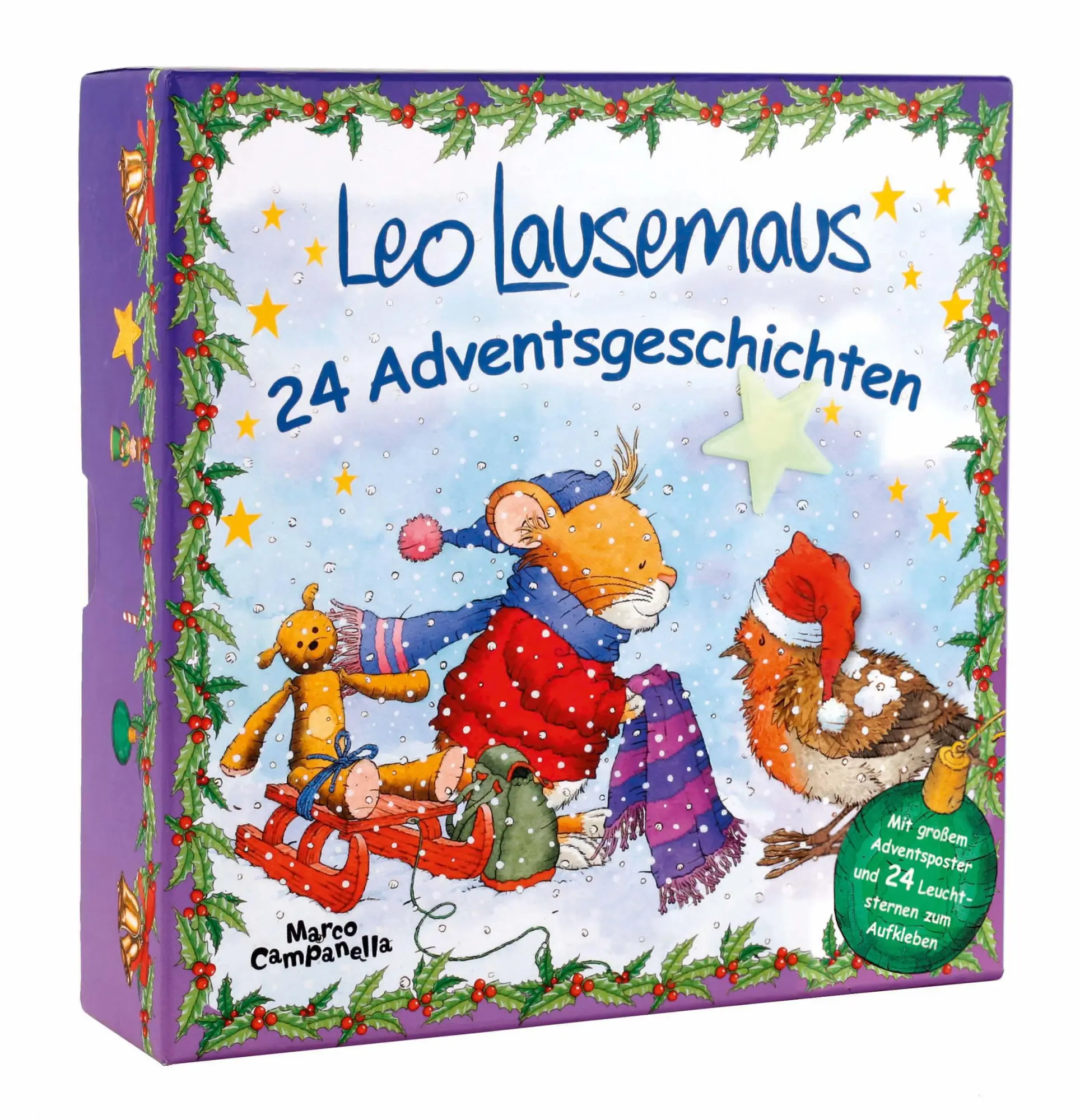 Cover: 9783941118607 | Leo Lausemaus 24 Adventsgeschichten | Adventsbox | Monika Larsen | Box