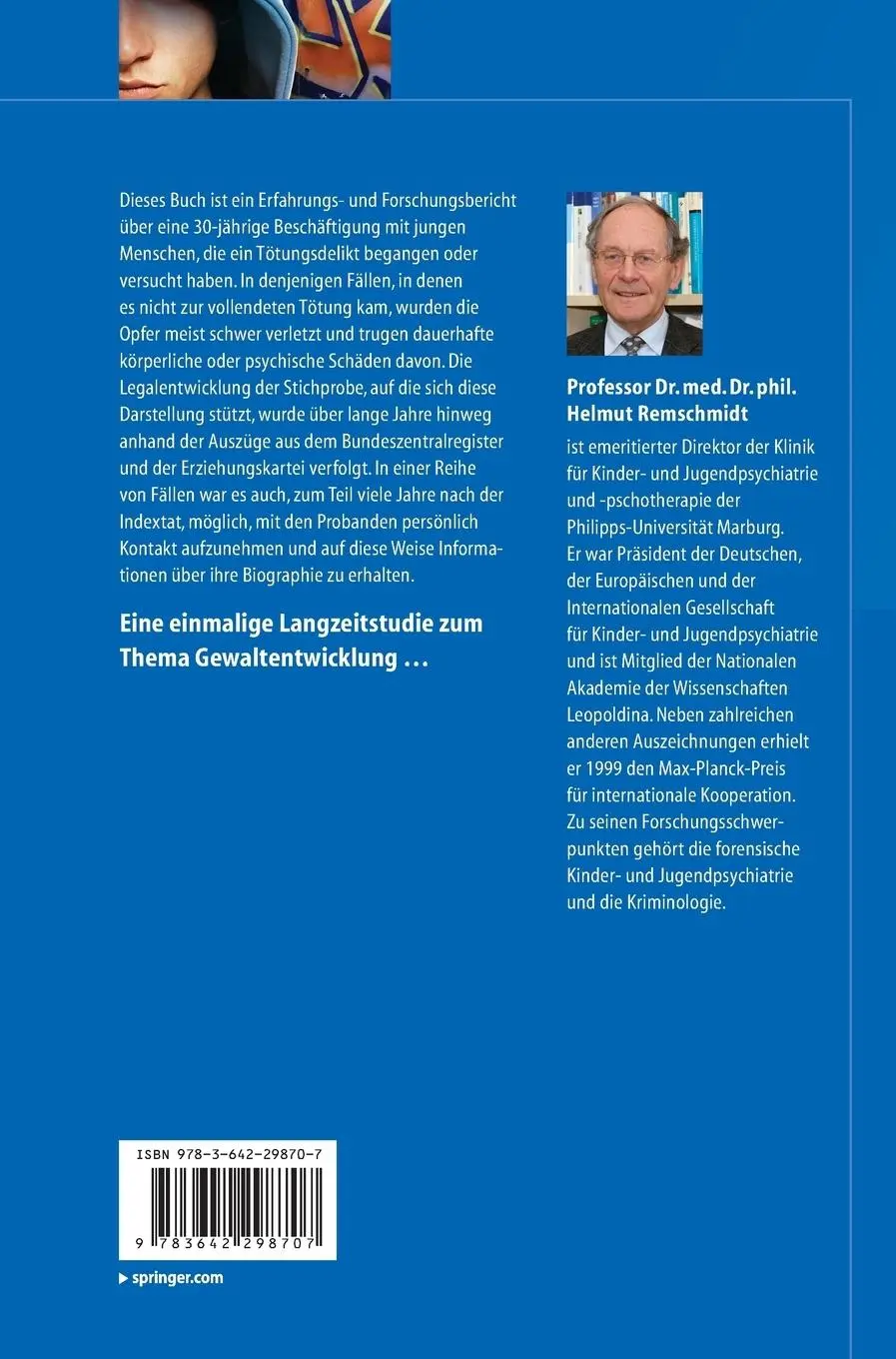 Rückseite: 9783642298707 | Tötungs- und Gewaltdelikte junger Menschen | Helmut Remschmidt | Buch