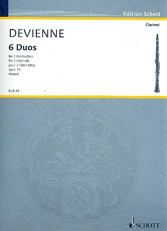 Cover: 9790001198707 | 6 Duos op. 74 | Francois Devienne | Buch | 2014 | Schott Music