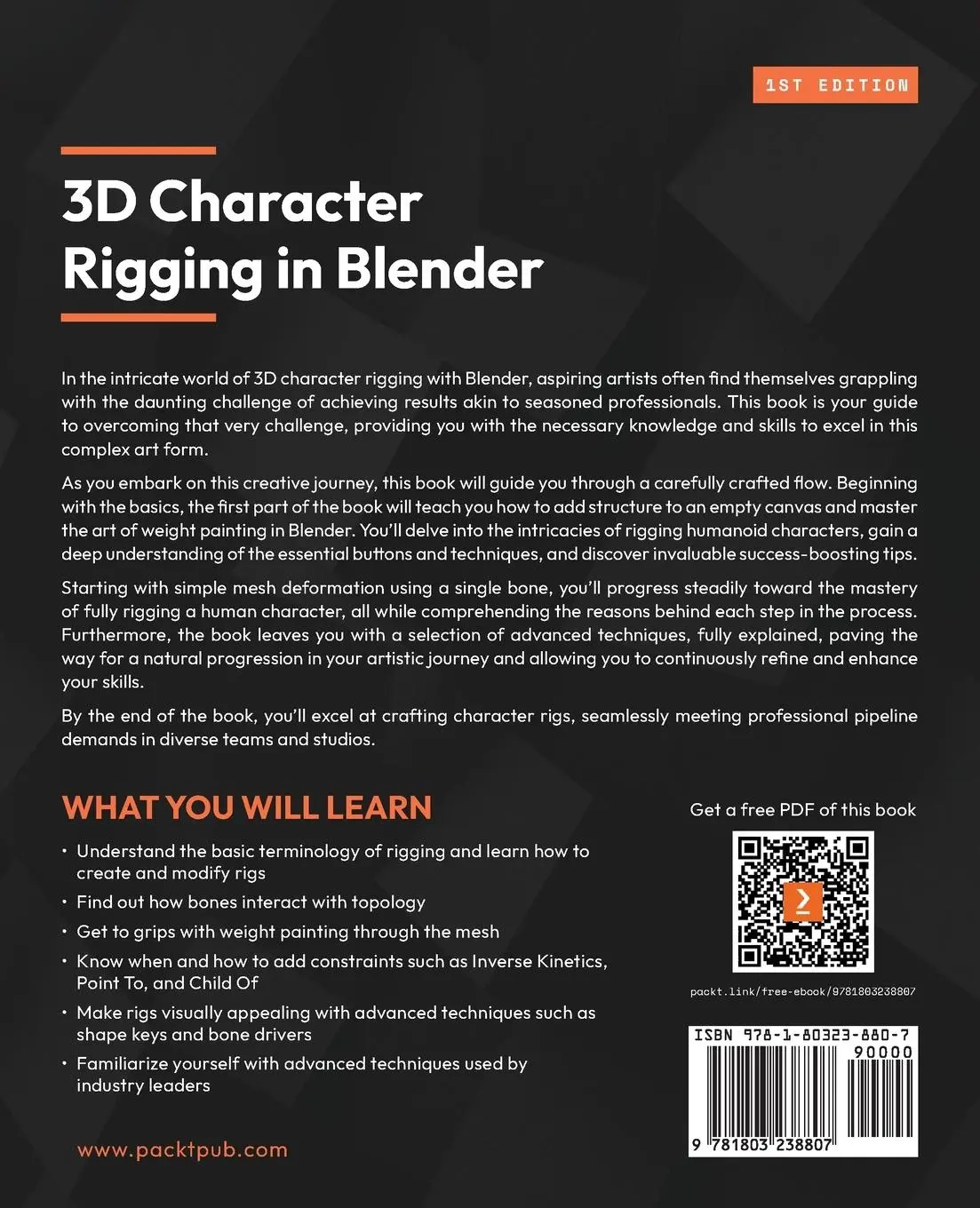 Rückseite: 9781803238807 | 3D Character Rigging in Blender | Jaime Kelly | Taschenbuch | Englisch
