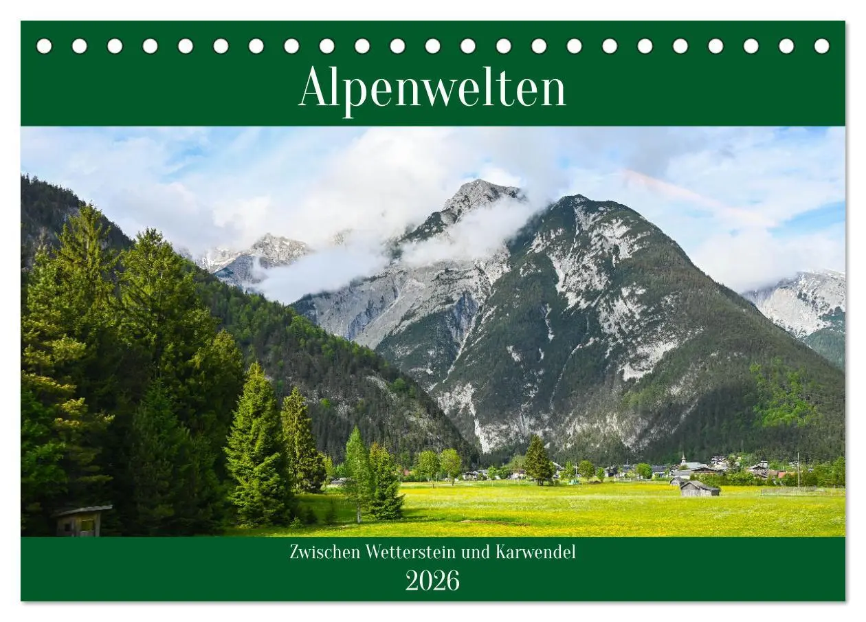 Cover: 9783457398807 | Alpenwelten-Zwischen Wetterstein und Karwendel (Tischkalender 2026...