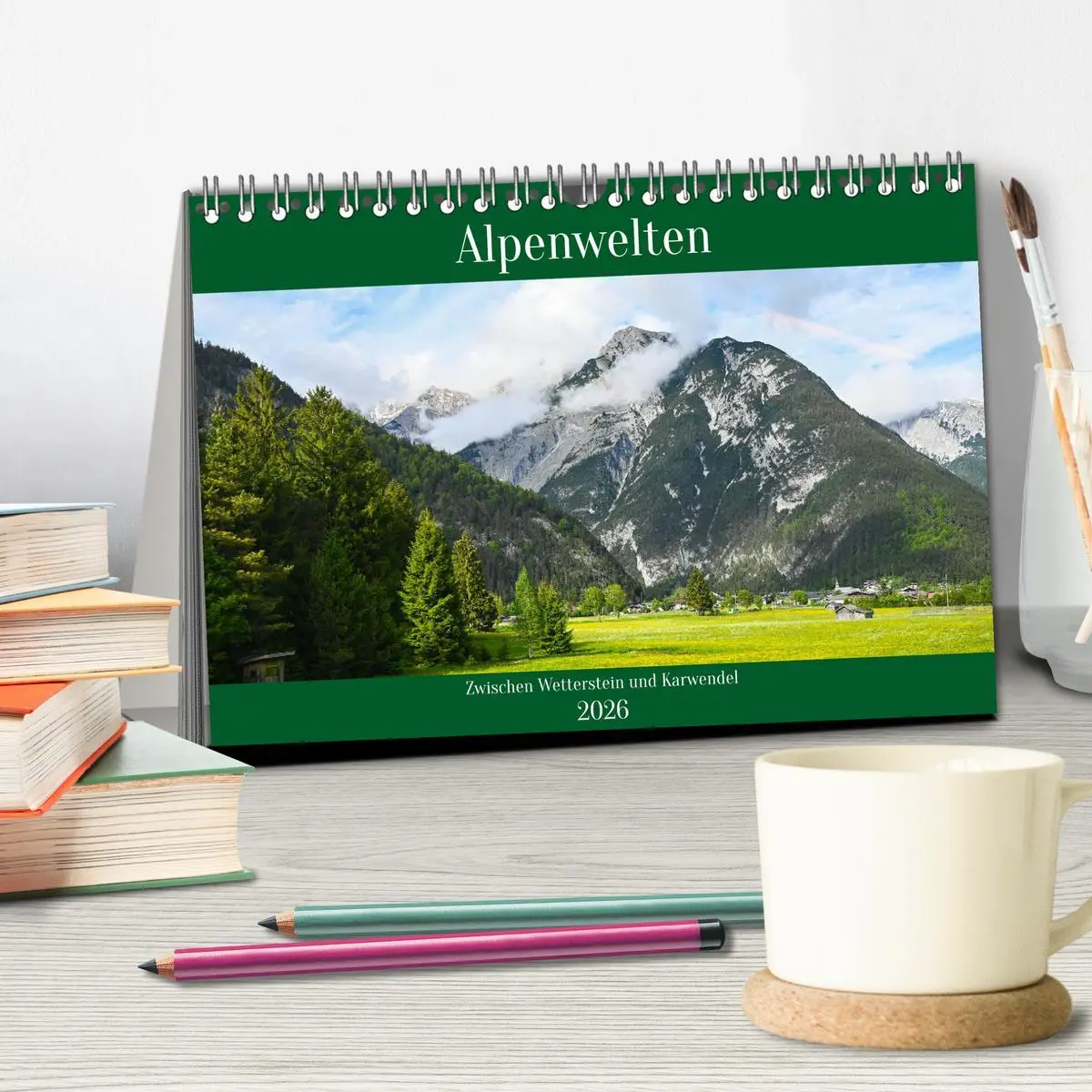 Bild: 9783457398807 | Alpenwelten-Zwischen Wetterstein und Karwendel (Tischkalender 2026...