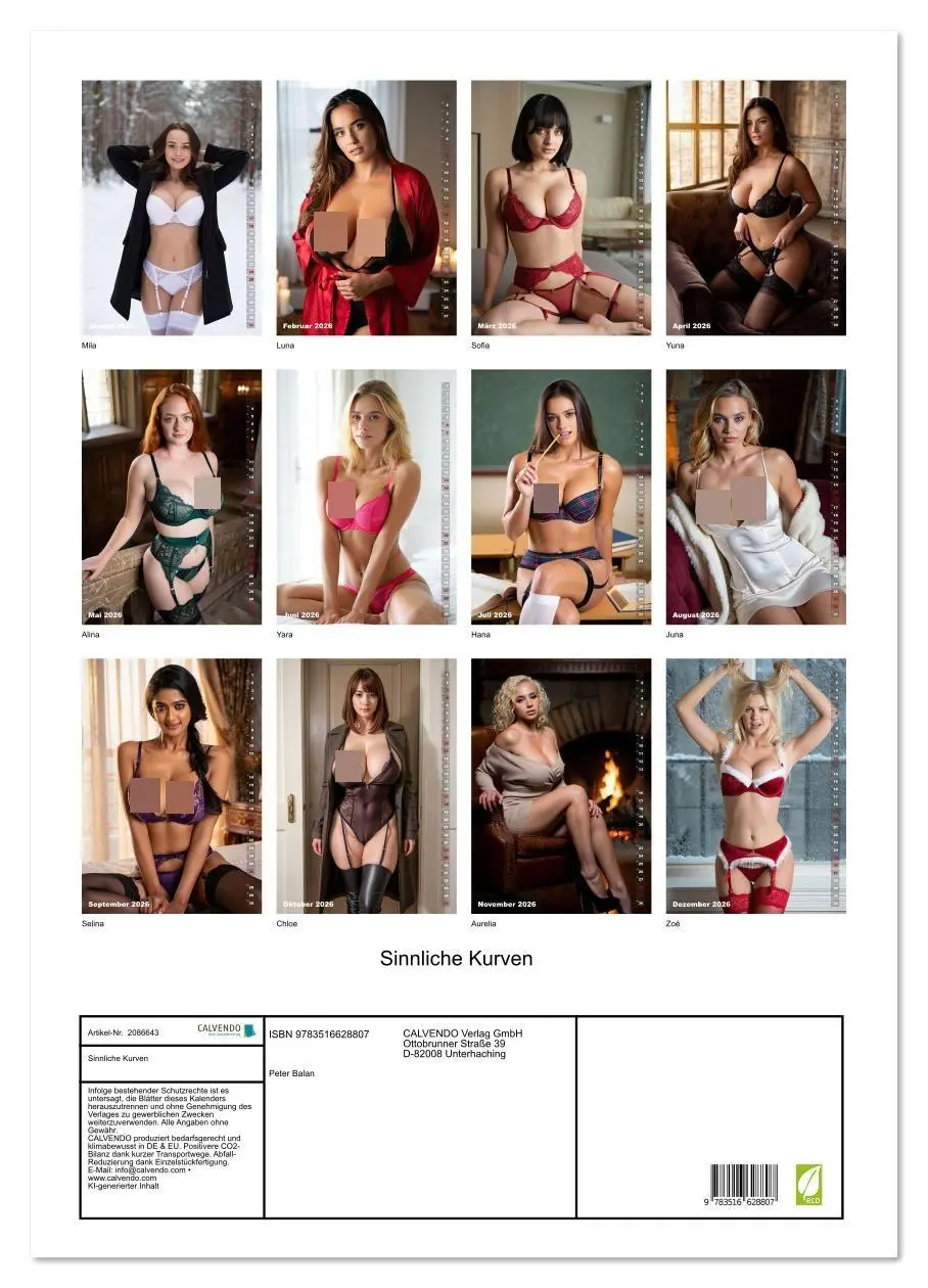 Bild: 9783516628807 | Sinnliche Kurven (Wandkalender 2026 DIN A2 hoch), CALVENDO...