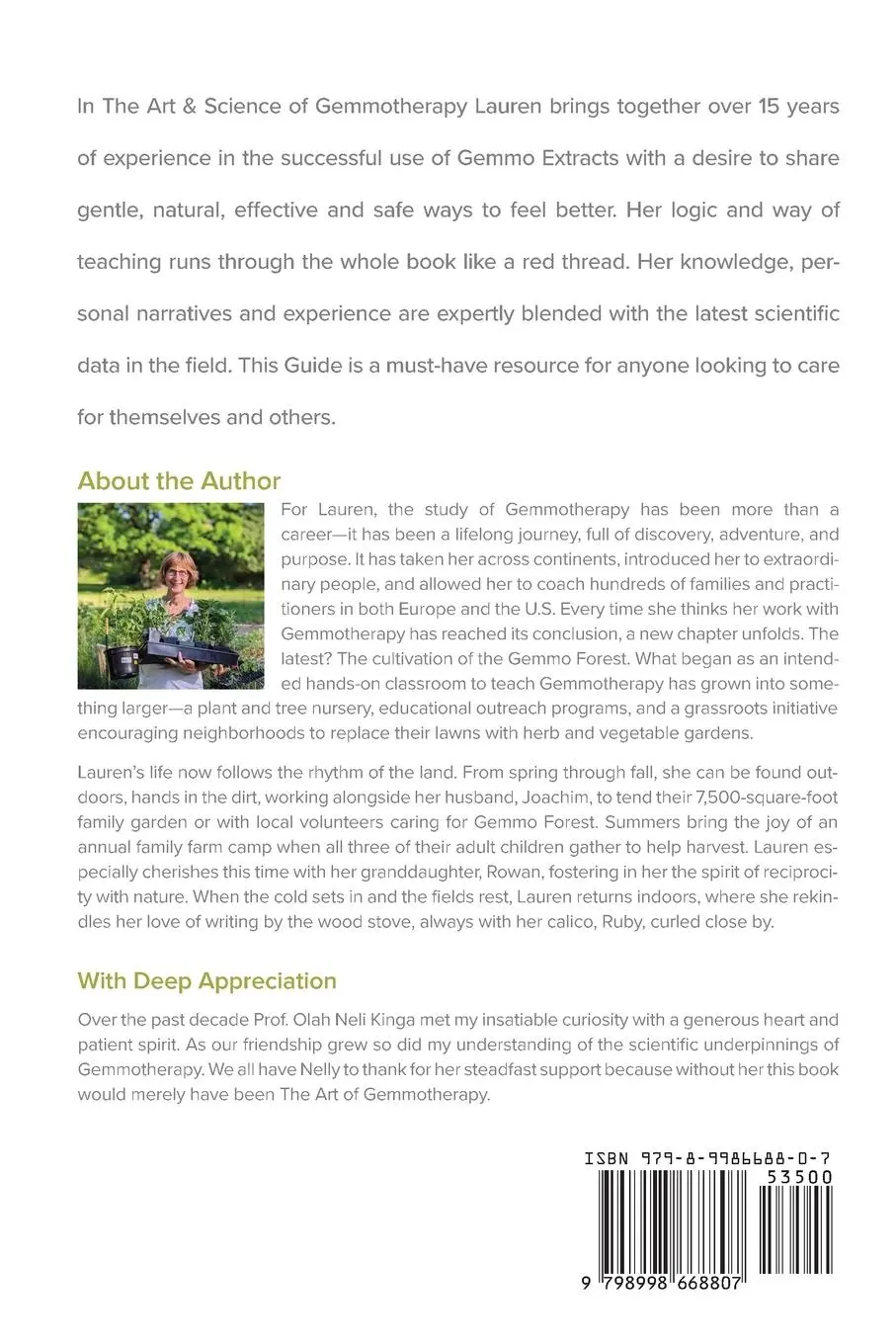 Rückseite: 9798998668807 | The Art and Science of Gemmotherapy | The Complete Guide | Hubele