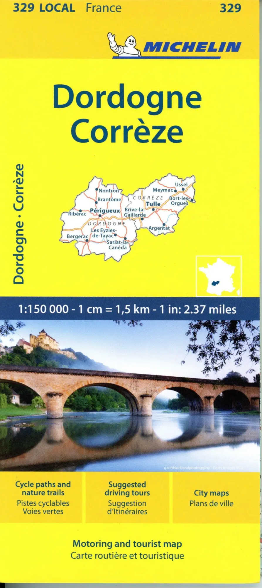 Cover: 9782067258907 | Michelin Correze / Dordogne (Perigord) Local 329 | 1:150 000 | Gefalzt
