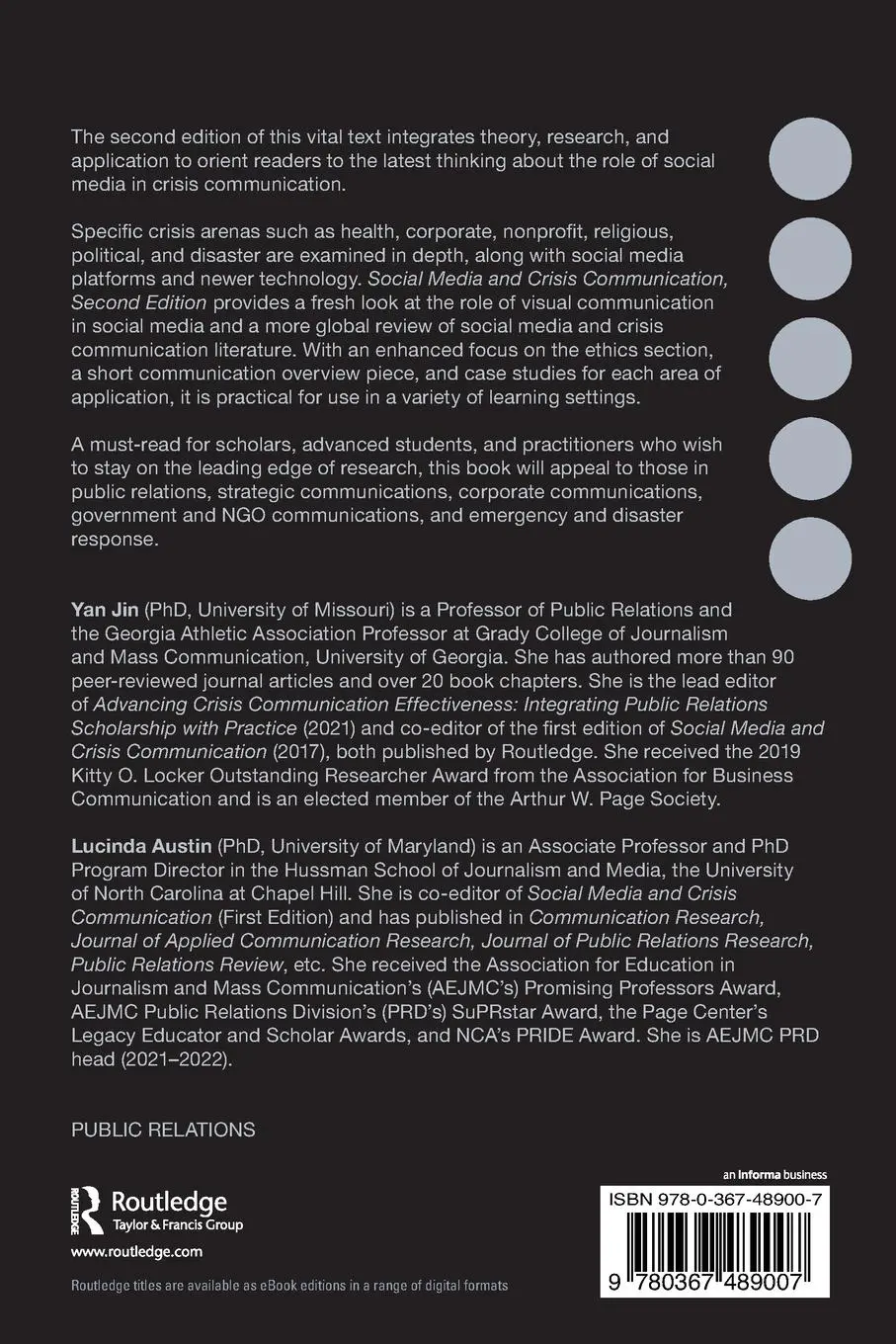 Rückseite: 9780367489007 | Social Media and Crisis Communication | Yan Jin (u. a.) | Taschenbuch