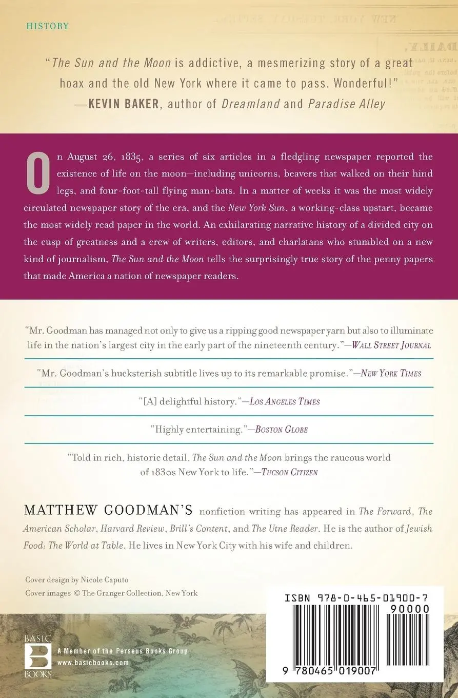 Rückseite: 9780465019007 | The Sun and the Moon | Matthew Goodman | Taschenbuch | Englisch | 2010