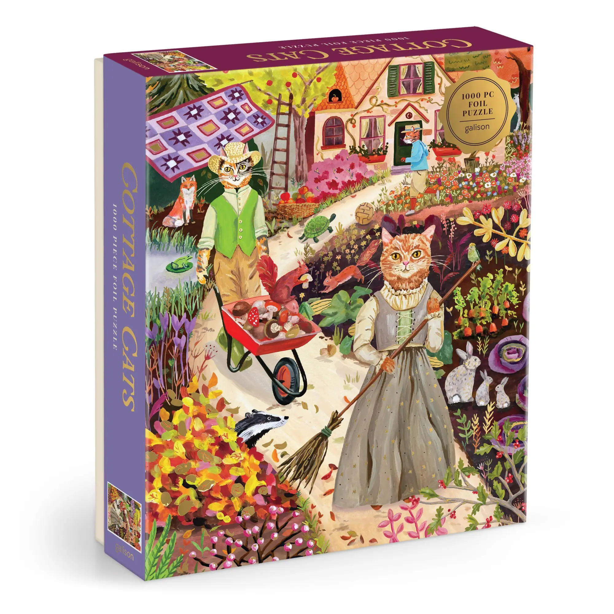 Cover: 9780735389007 | Cottage Cats 1000 Piece Foil Puzzle | Galison | Spiel | Englisch