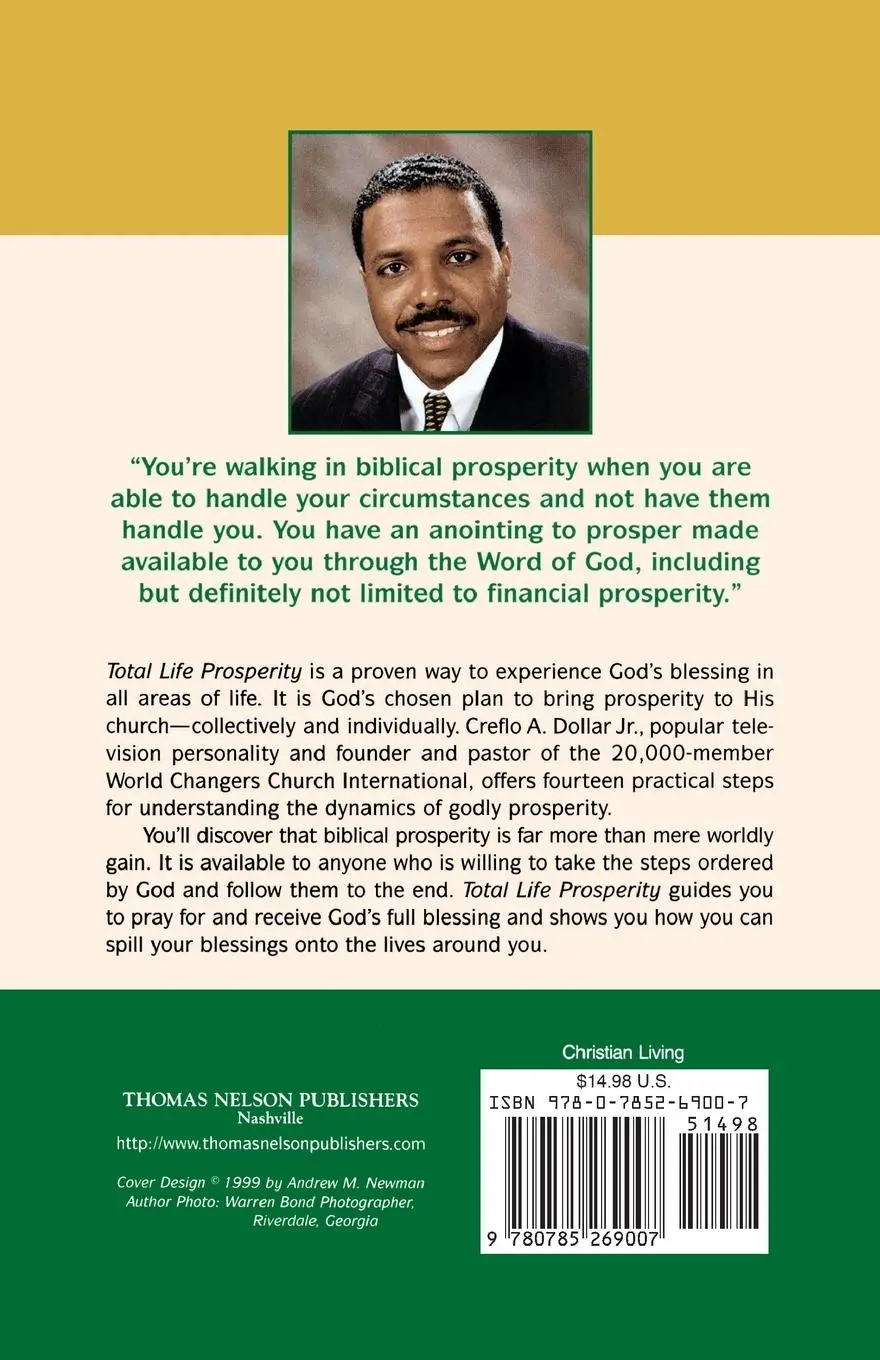 Rückseite: 9780785269007 | Total Life Prosperity | Creflo A. Jr. Dollar (u. a.) | Taschenbuch