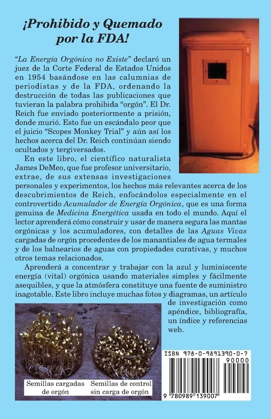 Rückseite: 9780989139007 | Manual del Acumulador de Orgon | James Demeo | Taschenbuch | Spanisch