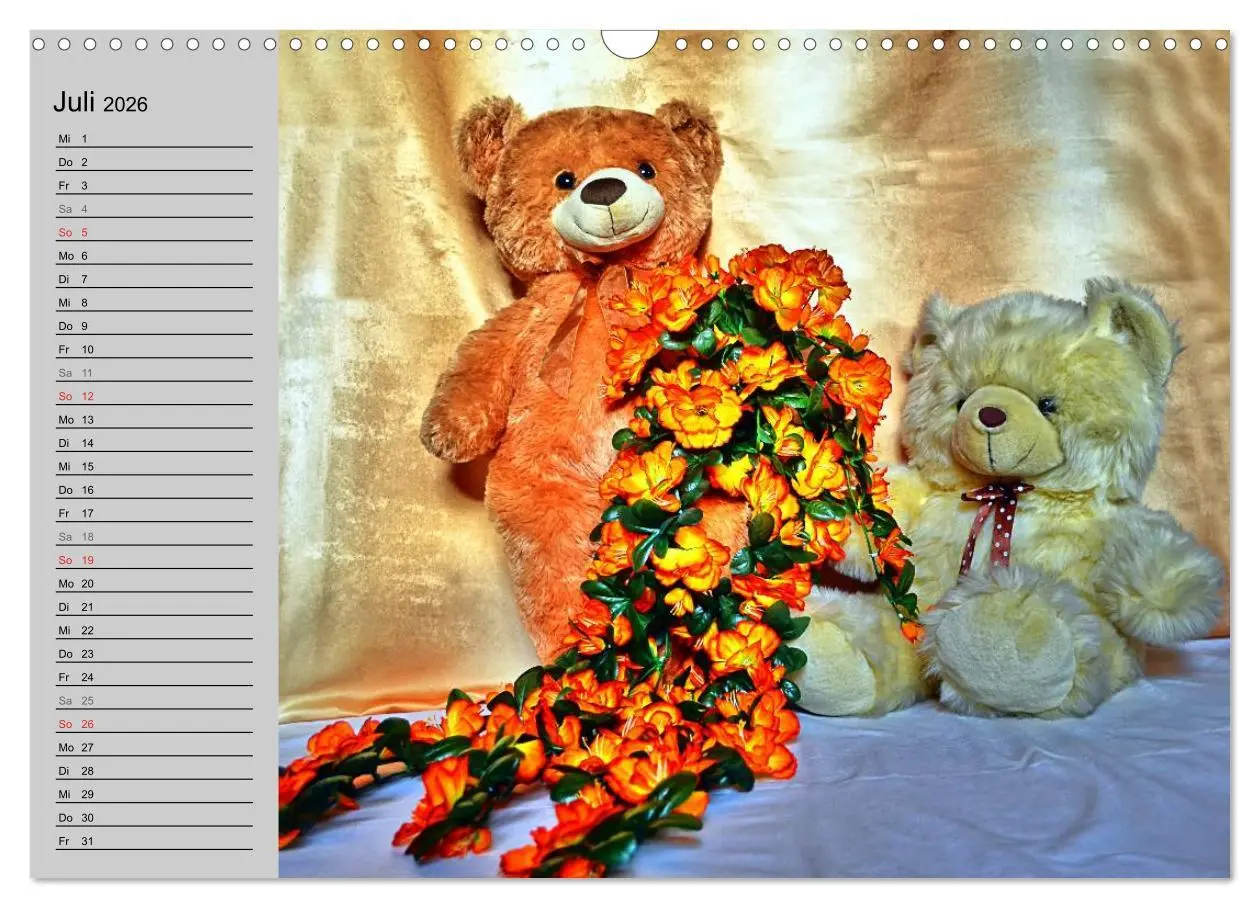 Bild: 9783457969007 | TEDDYBÄR, OH TEDDYBÄR... (Wandkalender 2026 DIN A3 quer), CALVENDO...