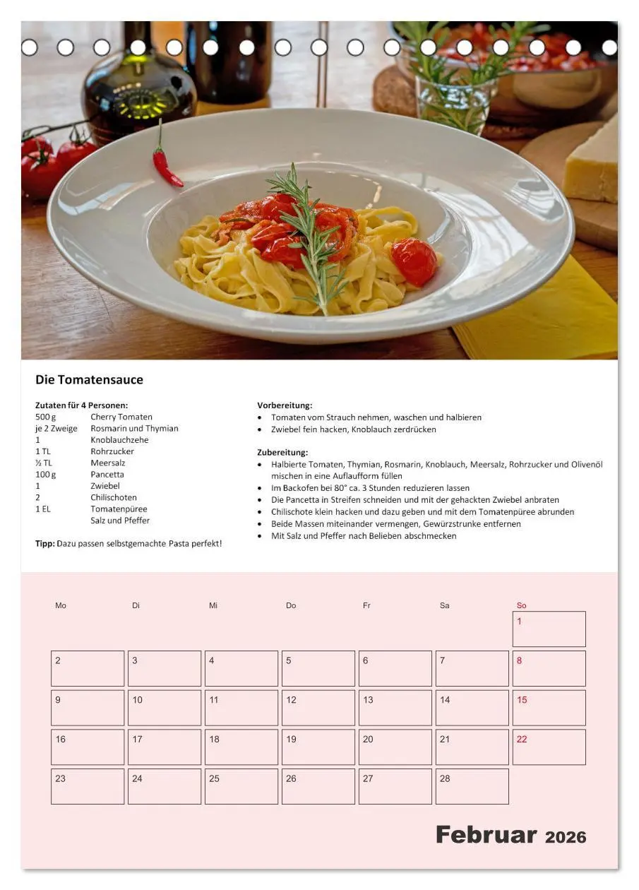 Bild: 9783516369007 | Der tolle Rezeptkalender (Tischkalender 2026 DIN A5 hoch), CALVENDO...