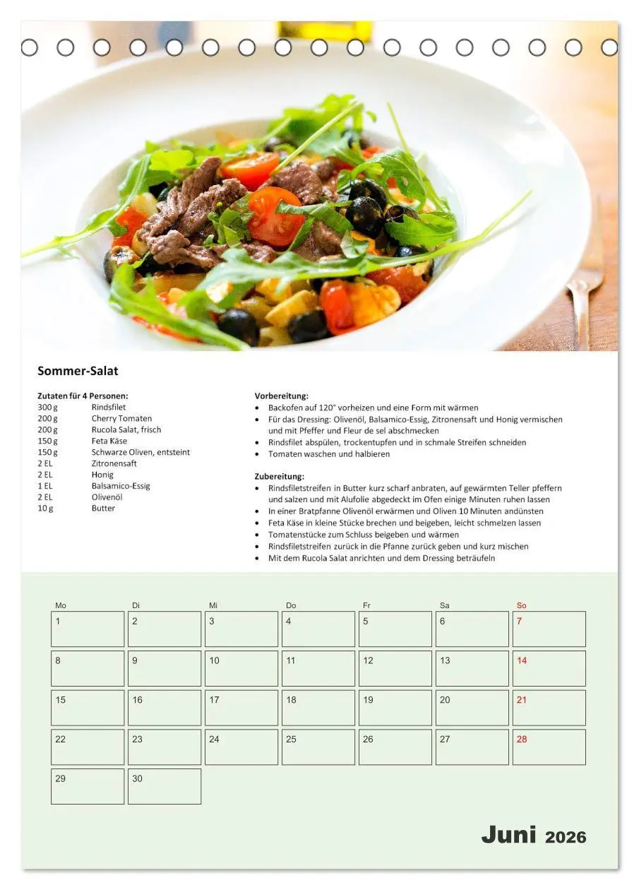 Bild: 9783516369007 | Der tolle Rezeptkalender (Tischkalender 2026 DIN A5 hoch), CALVENDO...