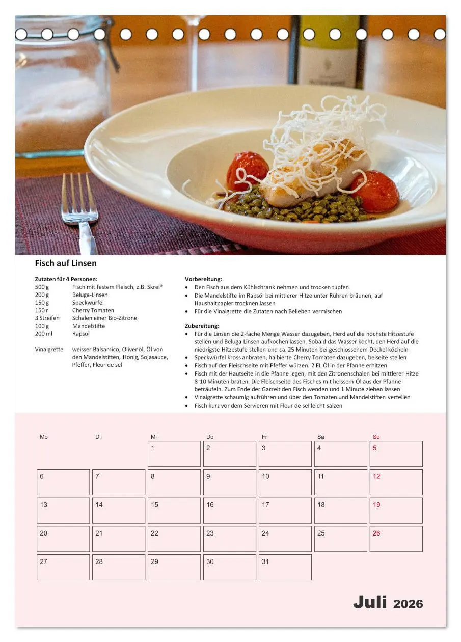 Bild: 9783516369007 | Der tolle Rezeptkalender (Tischkalender 2026 DIN A5 hoch), CALVENDO...