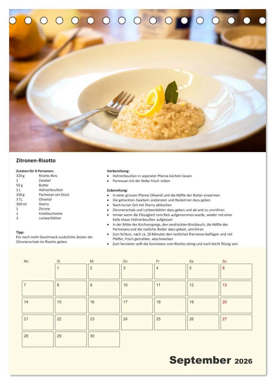 Bild: 9783516369007 | Der tolle Rezeptkalender (Tischkalender 2026 DIN A5 hoch), CALVENDO...