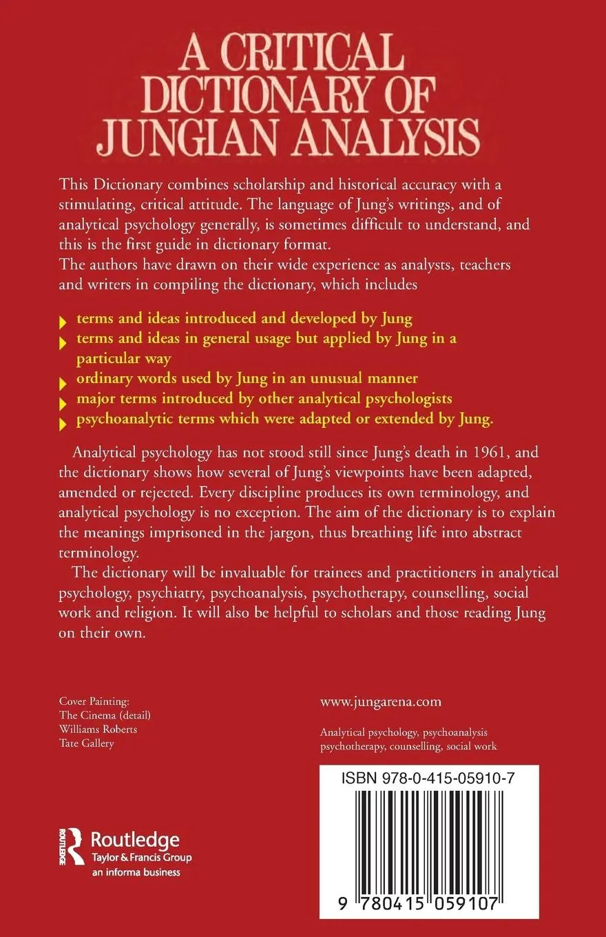 Rückseite: 9780415059107 | A Critical Dictionary of Jungian Analysis | Andrew Samuels (u. a.)