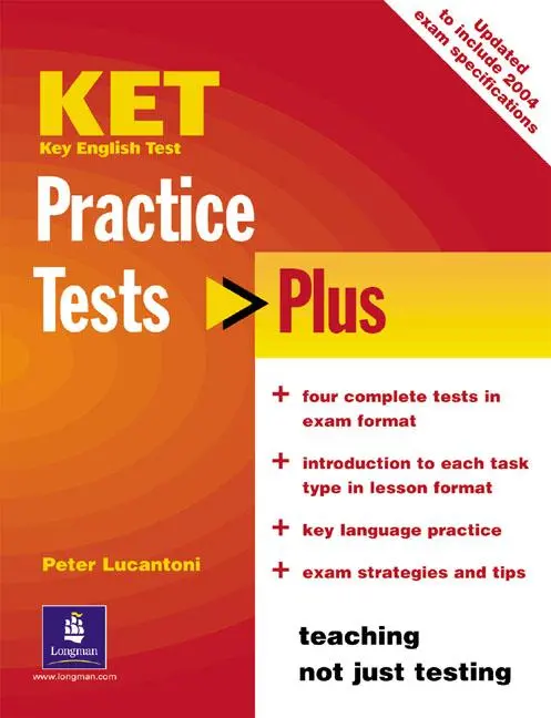 Cover: 9780582829107 | KET Practice Tests Plus Students' Book New Edition | Peter Lucantoni