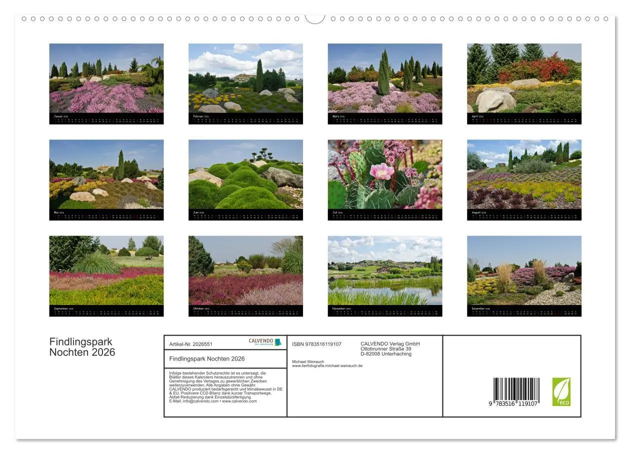 Bild: 9783516119107 | Findlingspark Nochten 2026 (hochwertiger Premium Wandkalender 2026...