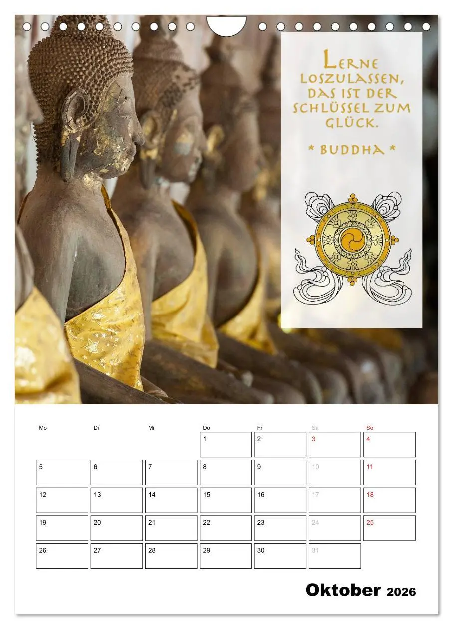 Bild: 9783516429107 | BUDDHAS ZITATE Buddhistische Weisheiten (Wandkalender 2026 DIN A4...