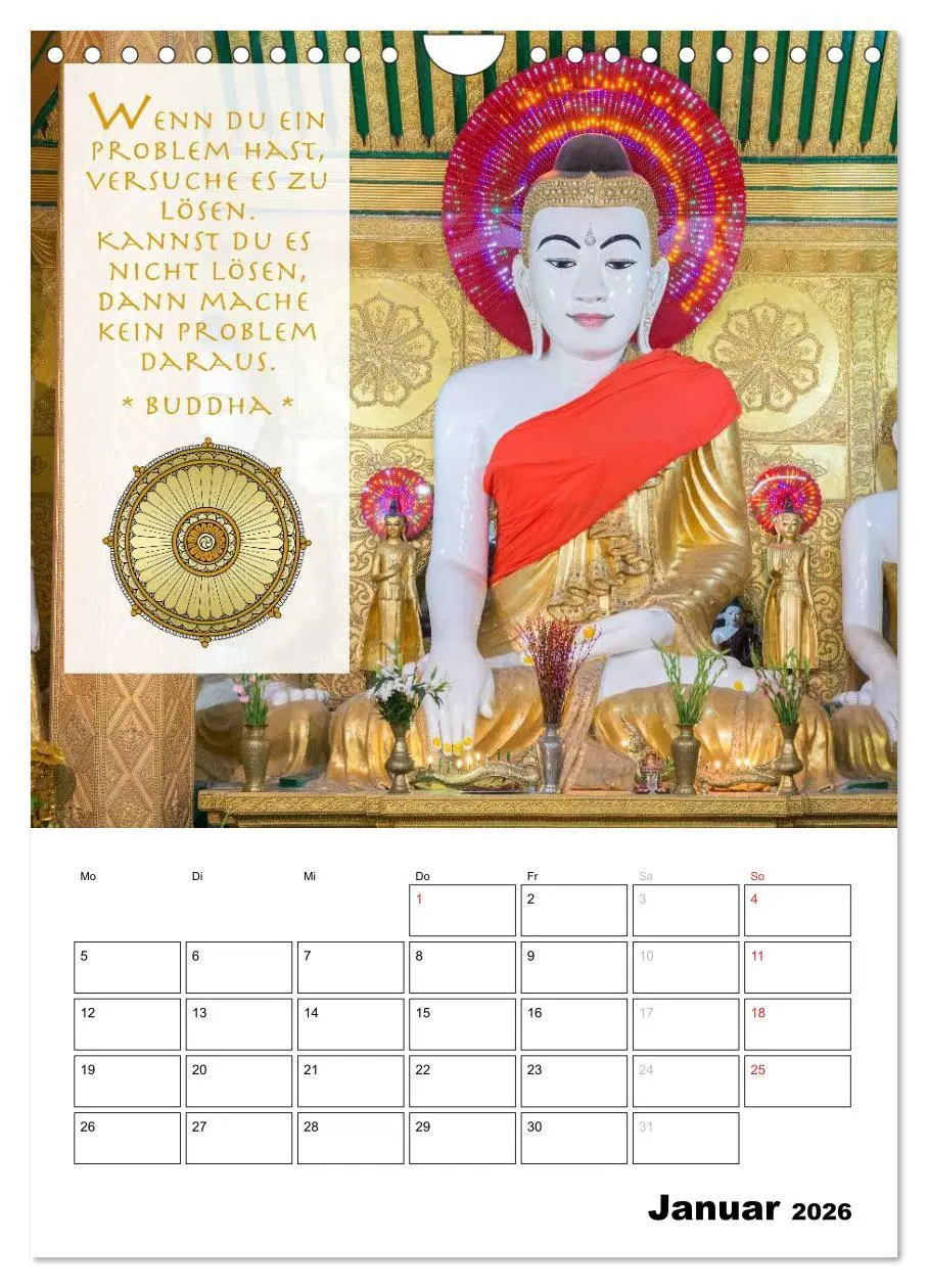 Bild: 9783516429107 | BUDDHAS ZITATE Buddhistische Weisheiten (Wandkalender 2026 DIN A4...