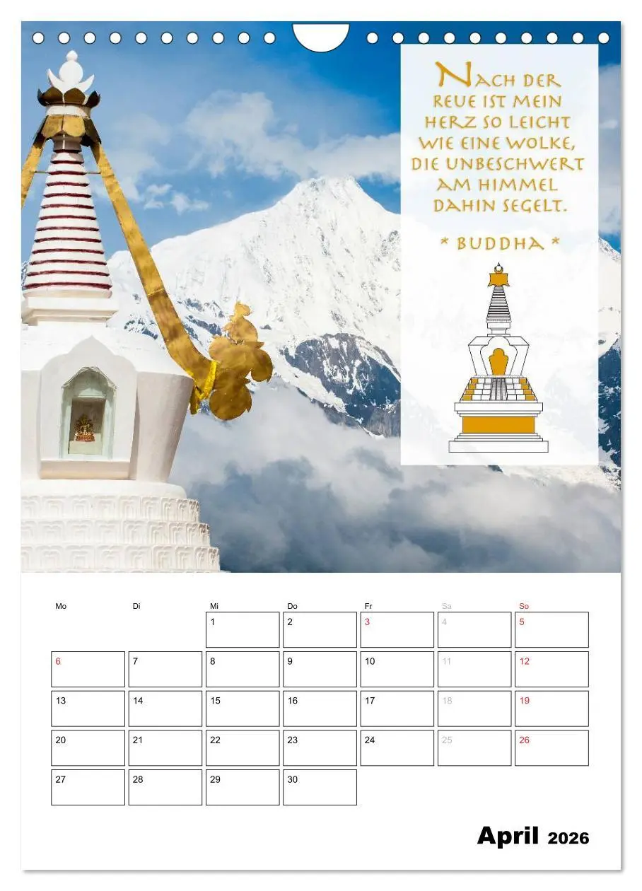 Bild: 9783516429107 | BUDDHAS ZITATE Buddhistische Weisheiten (Wandkalender 2026 DIN A4...