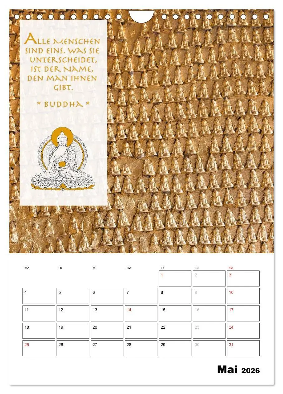 Bild: 9783516429107 | BUDDHAS ZITATE Buddhistische Weisheiten (Wandkalender 2026 DIN A4...