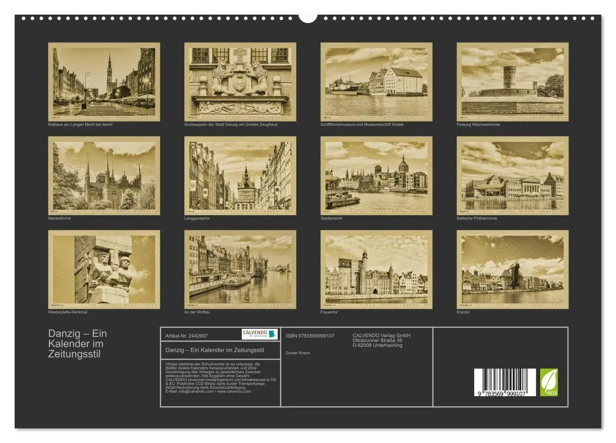 Bild: 9783569999107 | Danzig - Ein Kalender im Zeitungsstil (hochwertiger Premium...