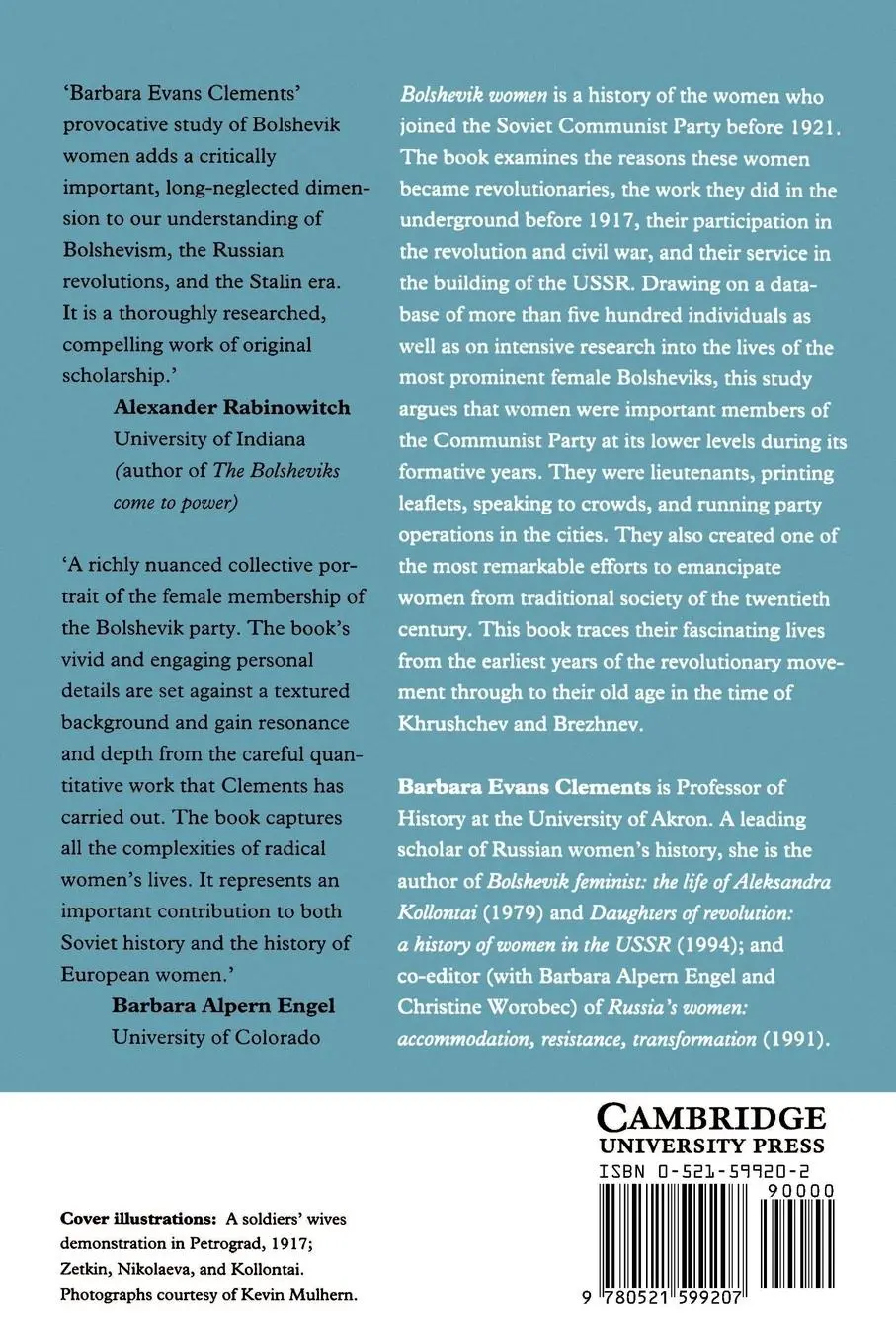 Rückseite: 9780521599207 | Bolshevik Women | Barbara Evans Clements | Taschenbuch | Englisch