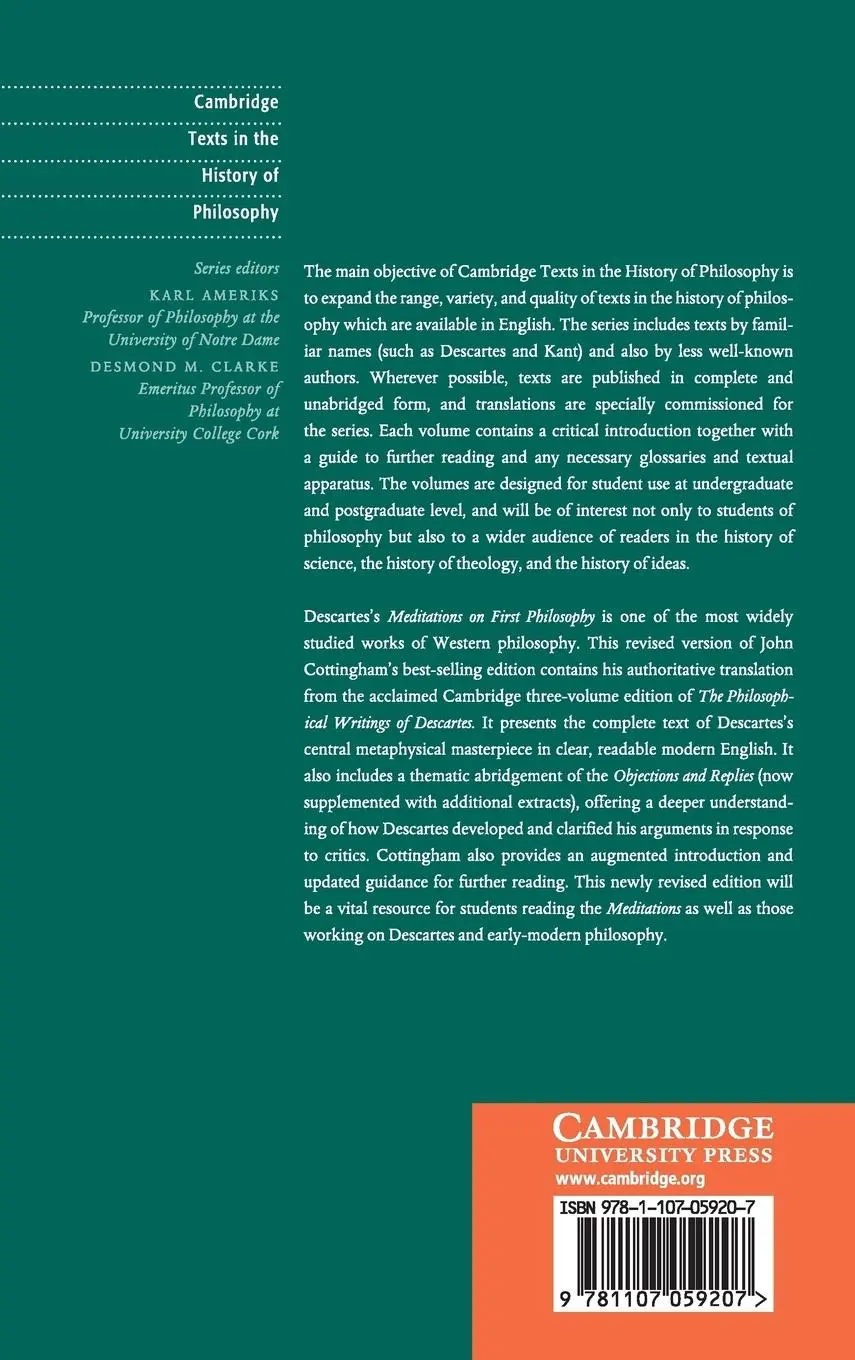 Rückseite: 9781107059207 | Descartes | Meditations on First Philosophy | Buch | Englisch | 2017