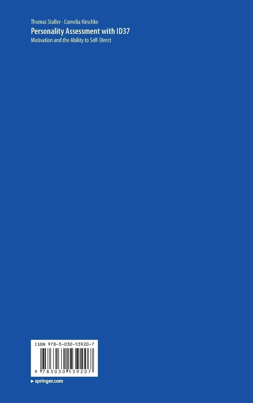 Rückseite: 9783030539207 | Personality Assessment with ID37 | Cornelia Kirschke (u. a.) | Buch