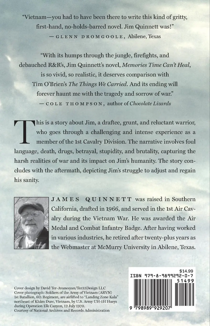 Rückseite: 9798989929207 | Memories Time Can't Heal | A VIETNAM WAR NOVEL | James Quinnett | Buch