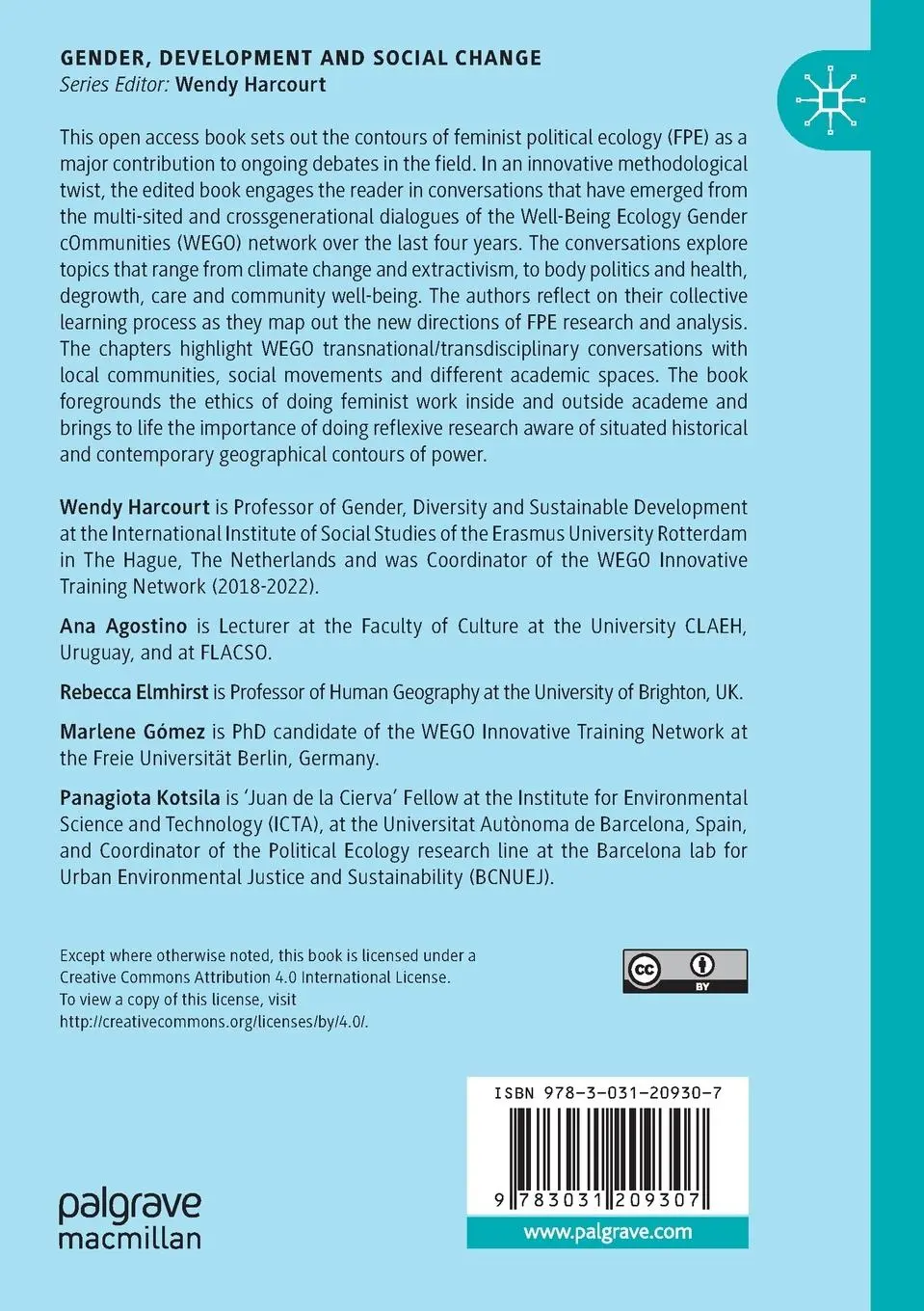Rückseite: 9783031209307 | Contours of Feminist Political Ecology | Wendy Harcourt (u. a.) | Buch