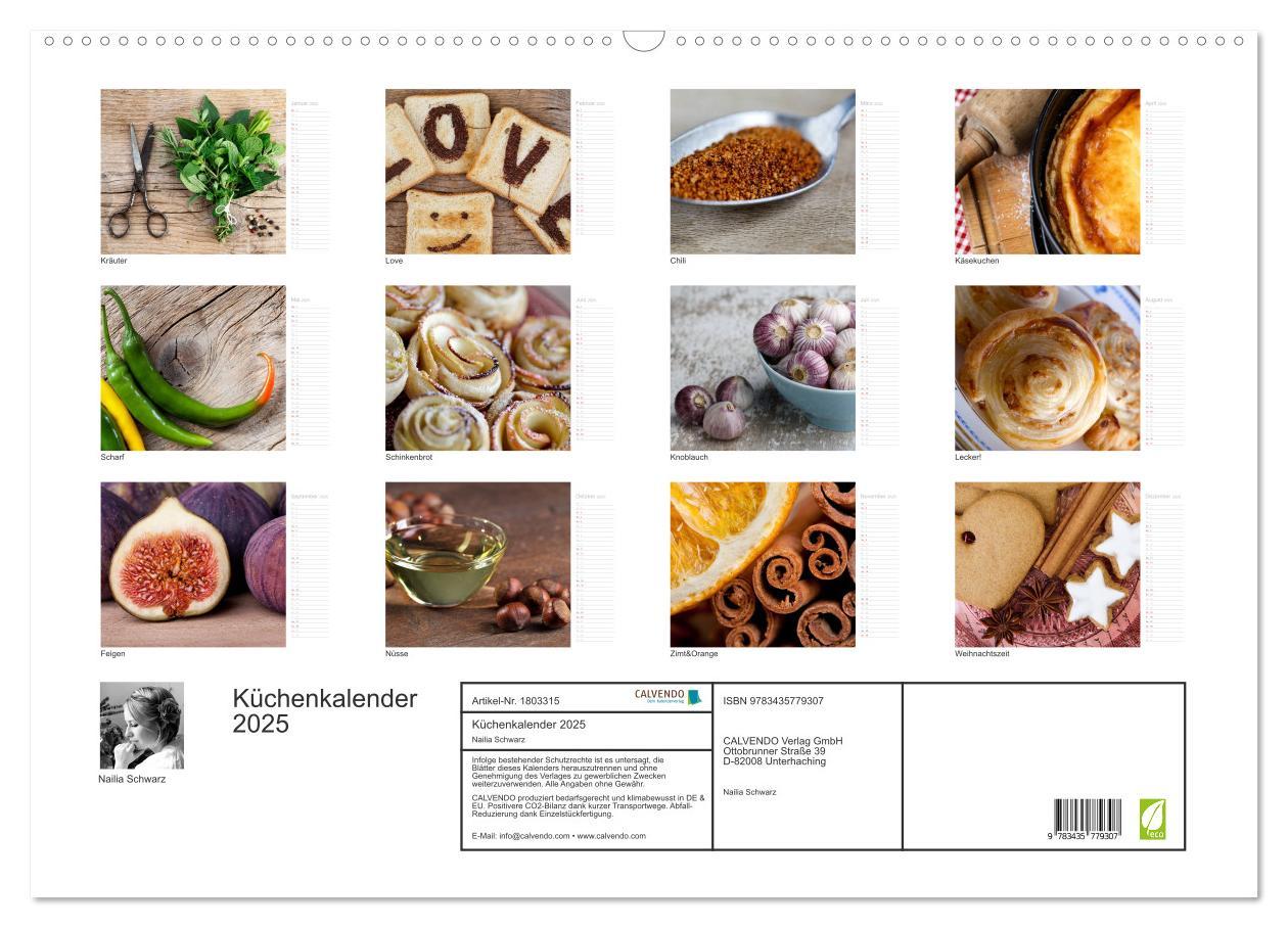 Bild: 9783435779307 | Küchenkalender 2025 (Wandkalender 2025 DIN A2 quer), CALVENDO...