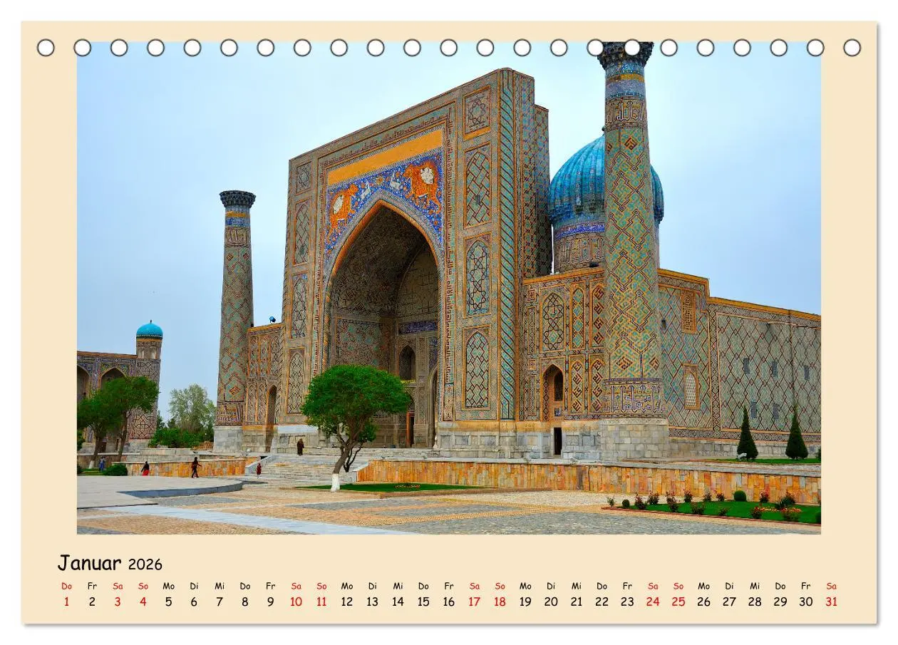 Bild: 9783457249307 | Usbekistan, Perlen der Seidenstraße (Tischkalender 2026 DIN A5...