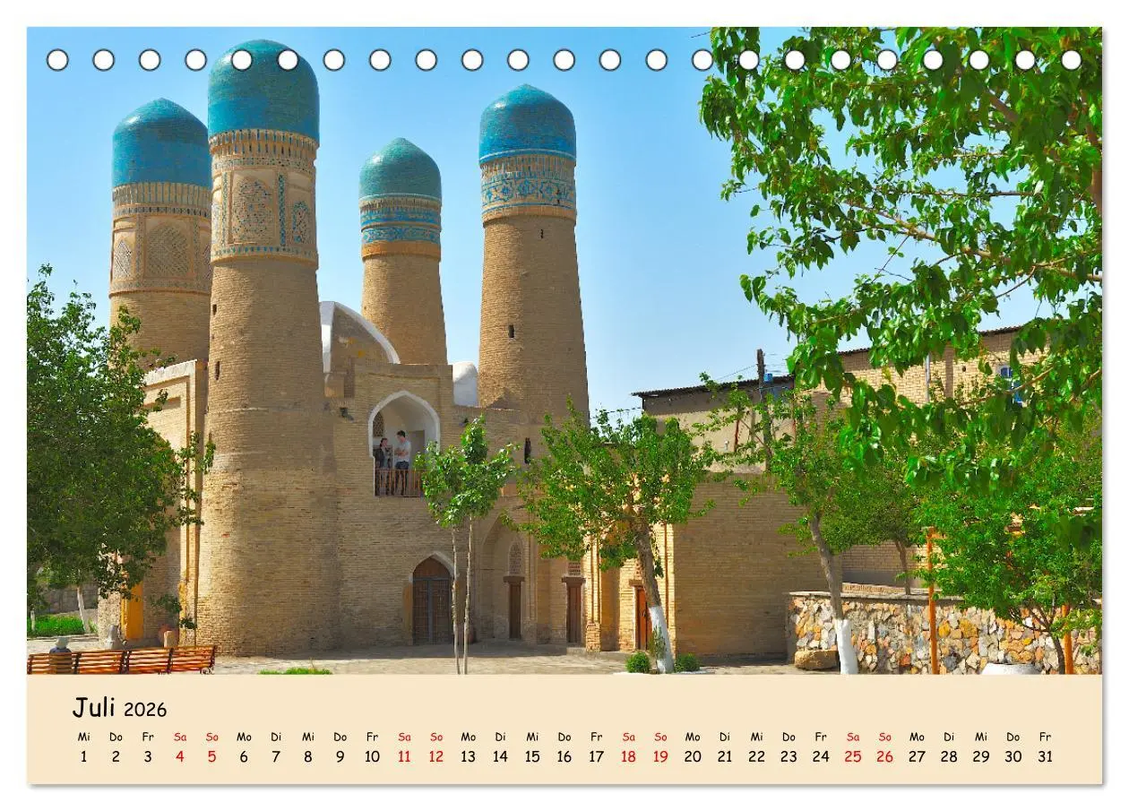 Bild: 9783457249307 | Usbekistan, Perlen der Seidenstraße (Tischkalender 2026 DIN A5...