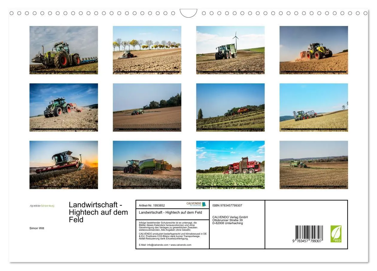 Bild: 9783457799307 | Landwirtschaft - Hightech auf dem Feld (Wandkalender 2026 DIN A3...