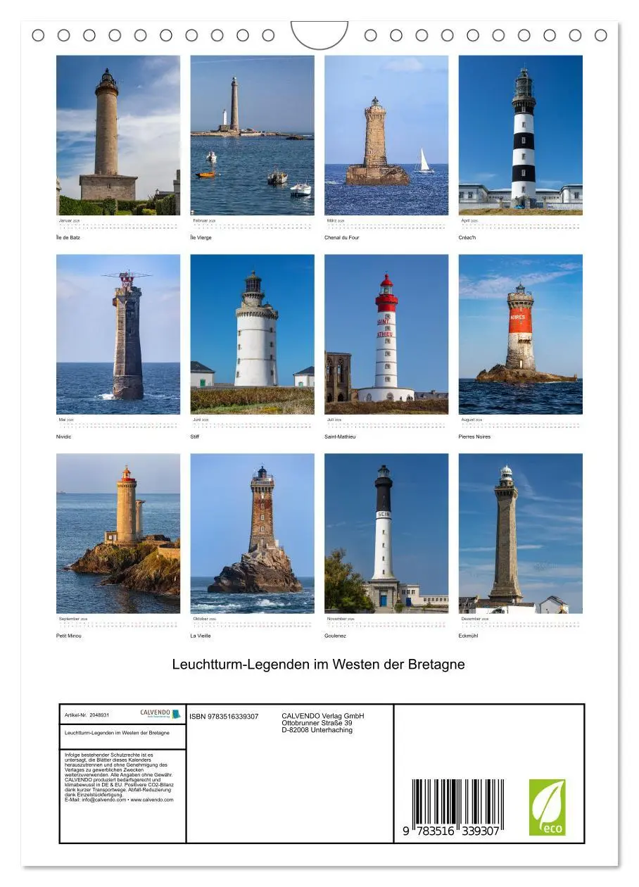 Bild: 9783516339307 | Leuchtturm-Legenden im Westen der Bretagne (Wandkalender 2026 DIN...
