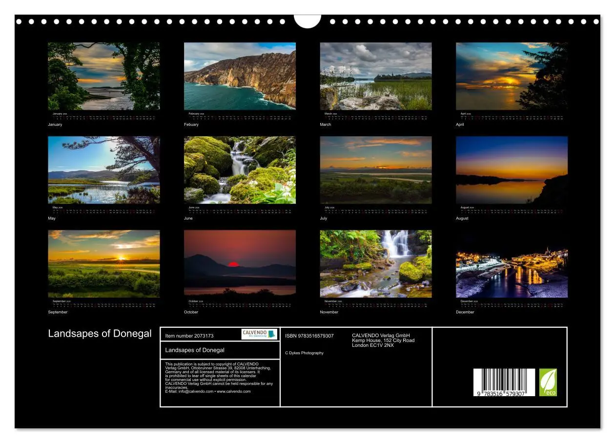 Bild: 9783516579307 | Landsapes of Donegal (Wall Calendar 2026 DIN A3 landscape),...
